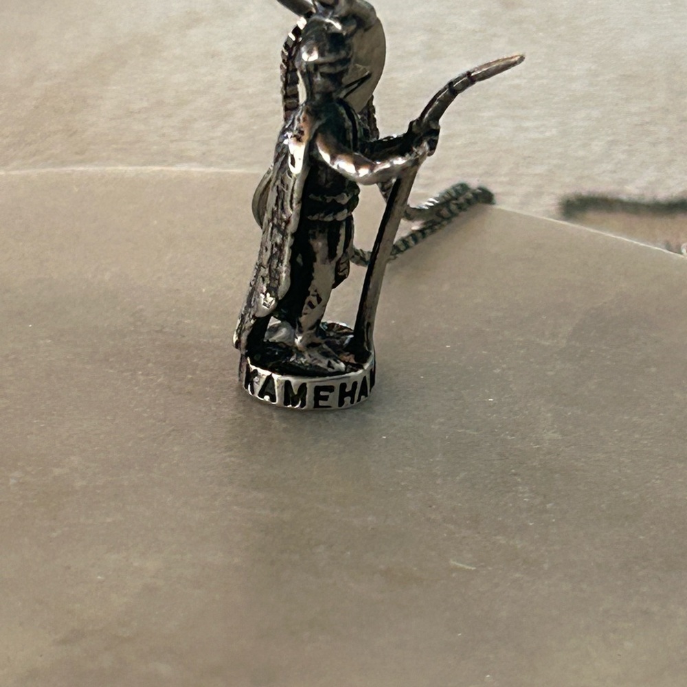 “King Kamehameha & Maui” Sterling Silver Charms & Box Chain - Picture 8 of 9